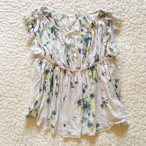 Free People Sam off the shoulder floral babydoll